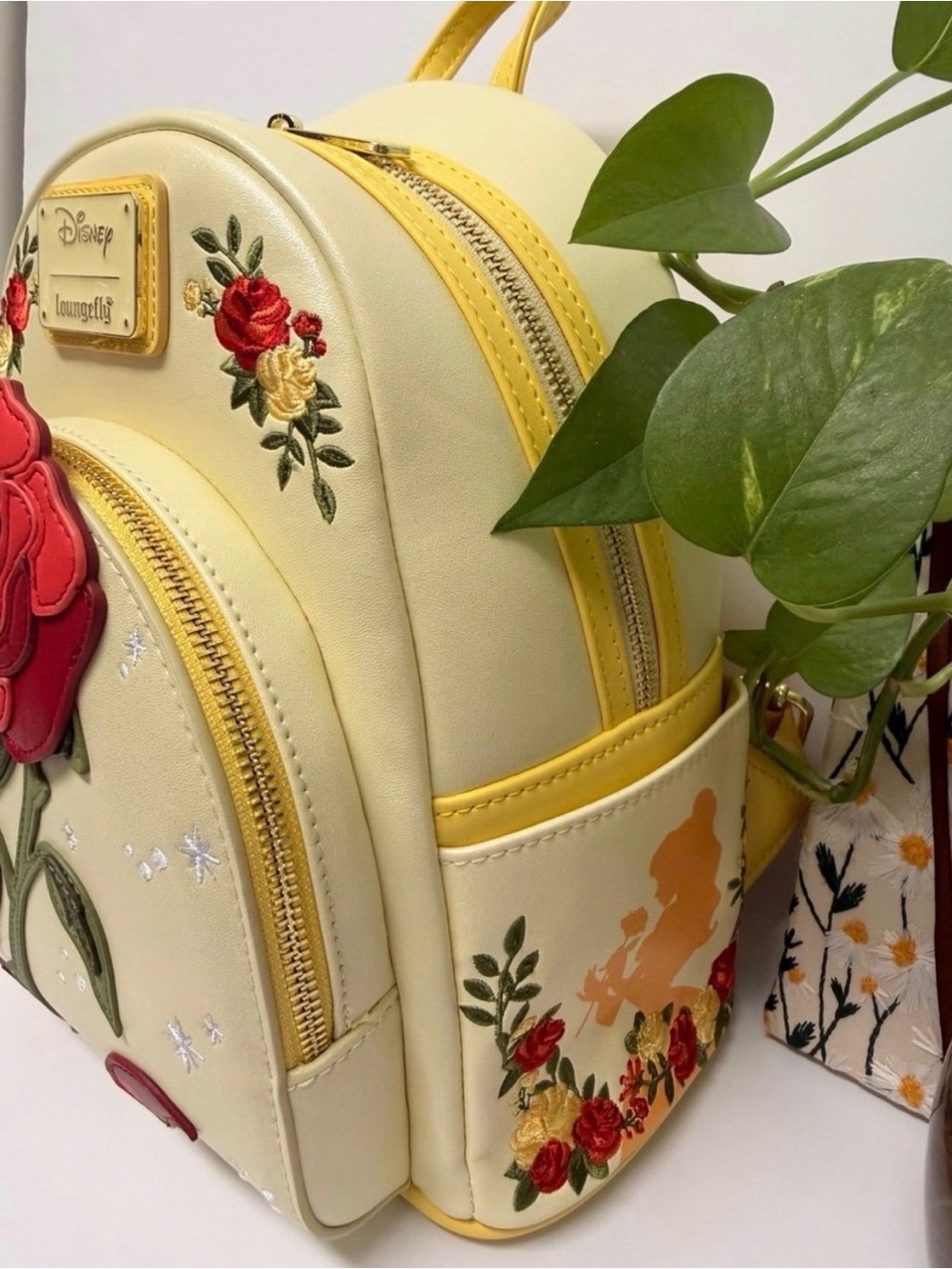 Loungefly Disney Beauty and The Beast Enchanted Rose Shimmer Mini-Backpack - Picture 7 of 10